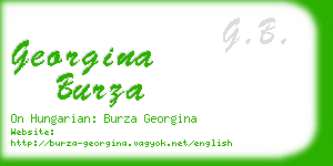 georgina burza business card